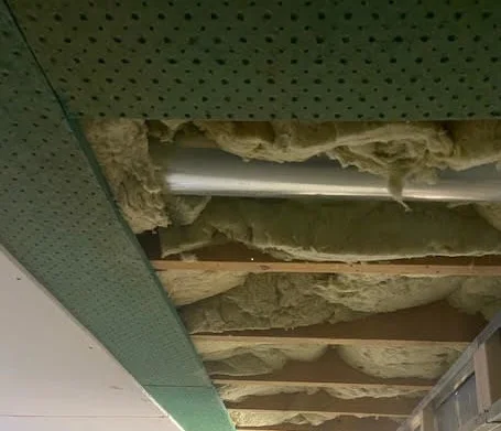 Attic insulation installation in Toronto home — blown-in cellulose