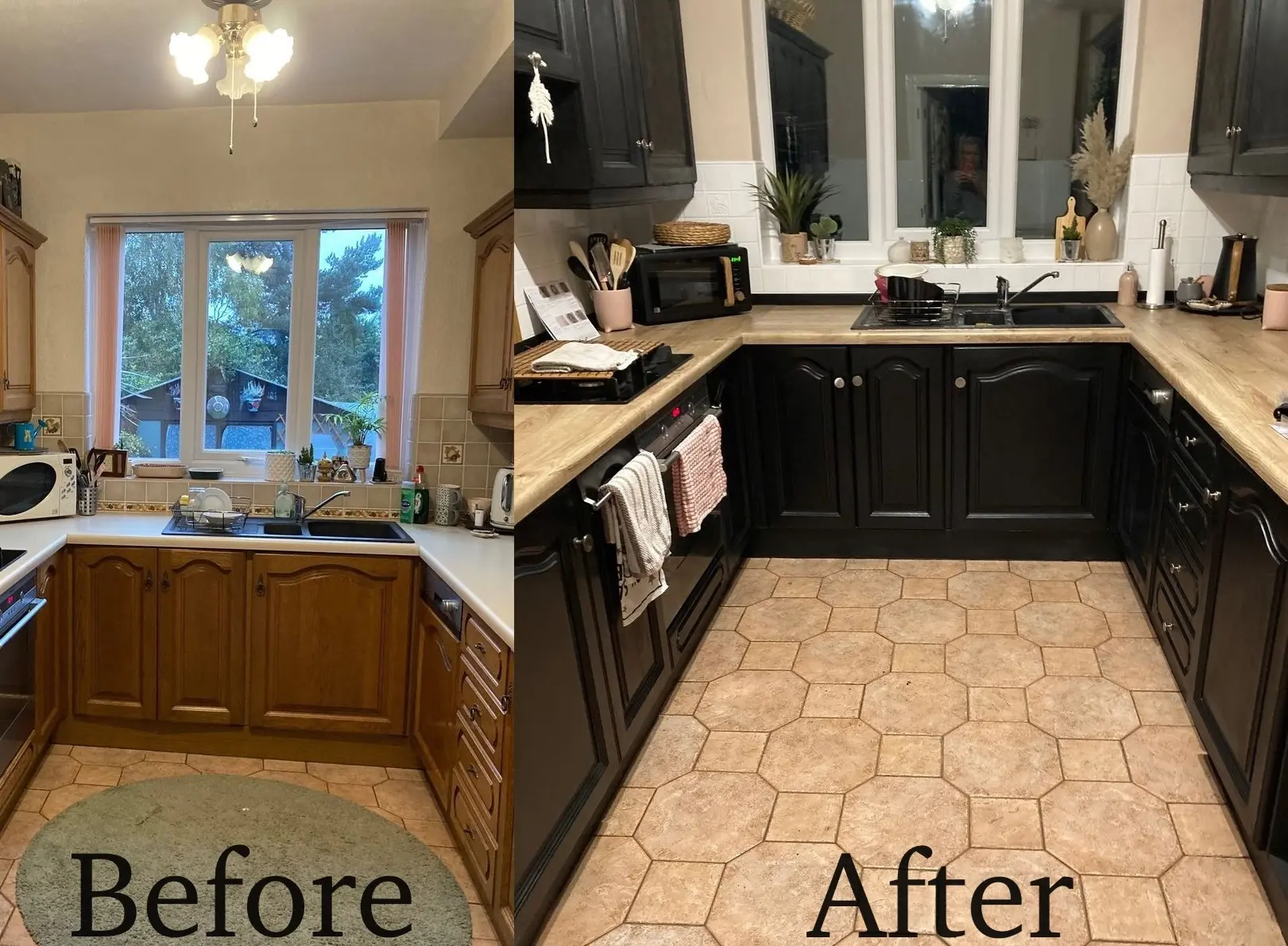 Kitchen before after