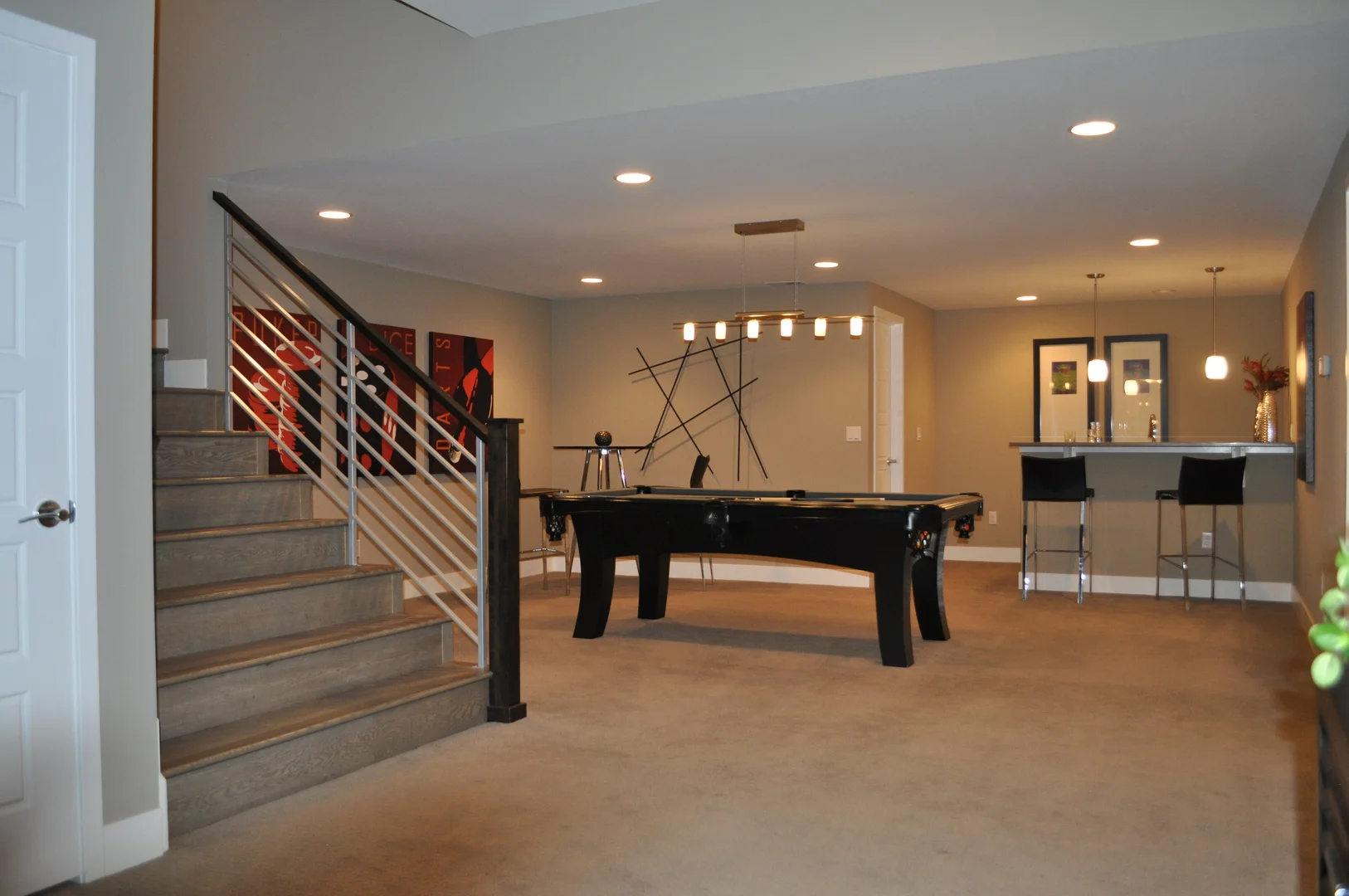 Modern LED lighting installation showing energy-efficient design